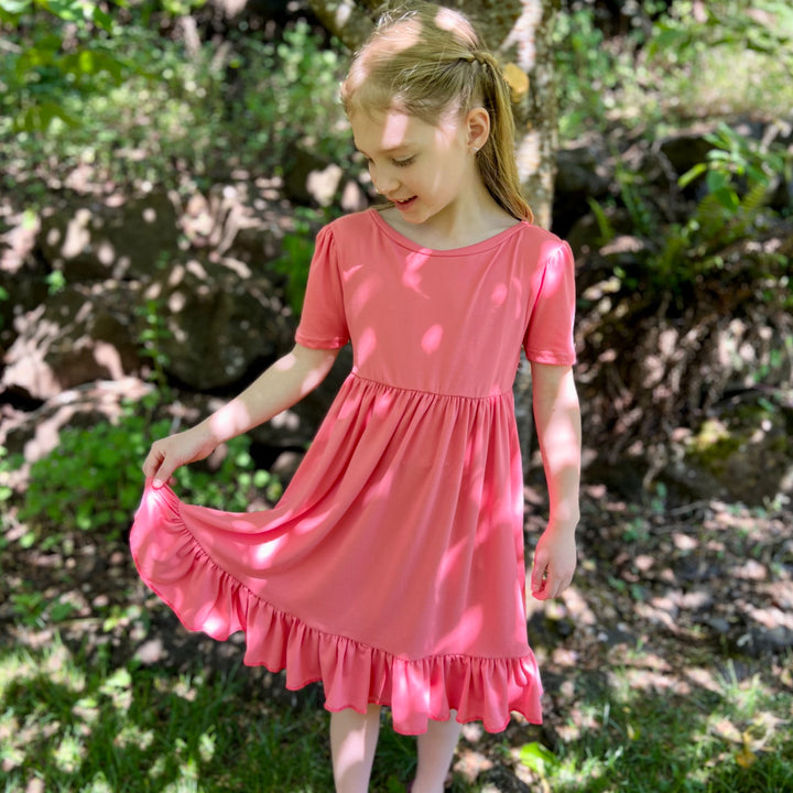 Twirl Dress - Coral