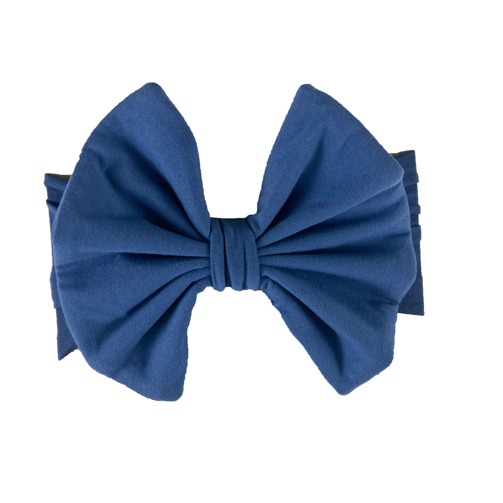 Big Bow Headband - Denim