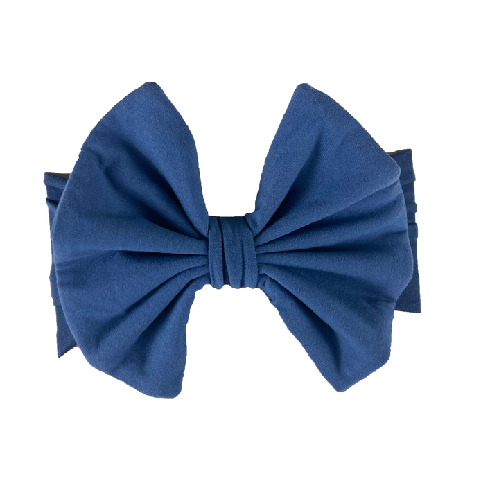 Big Bow Headband - Denim