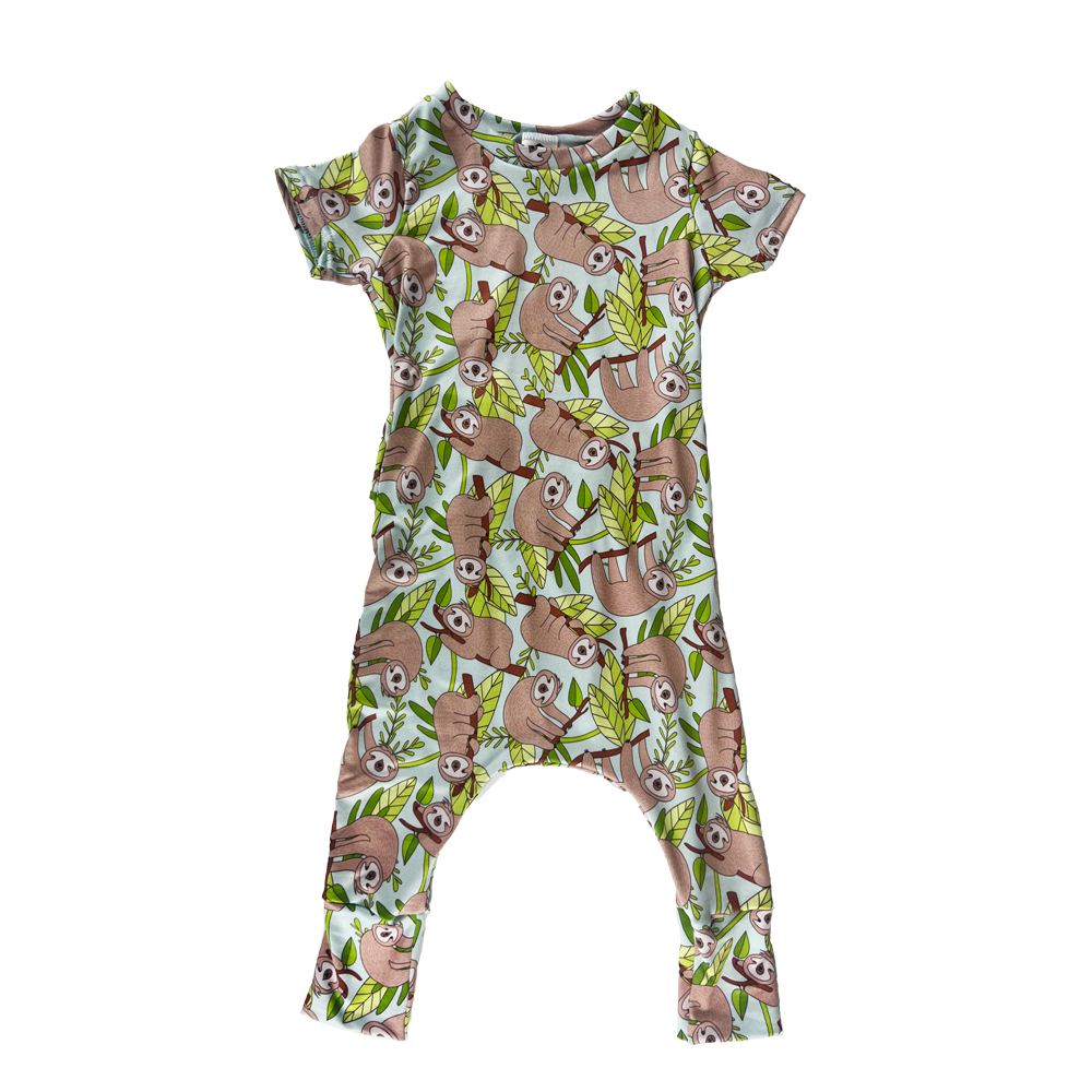 Short Sleeve Romper - Don't Hurry, Be Happy