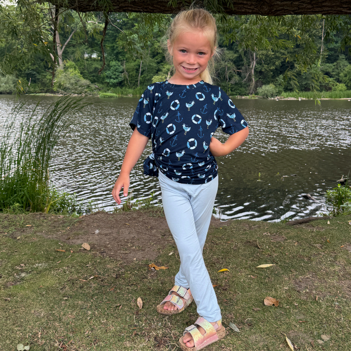 Bamboo Leggings in Baby Blue