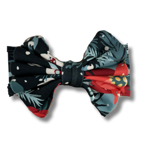 Big Bow Headband - Flor de Nochebuena