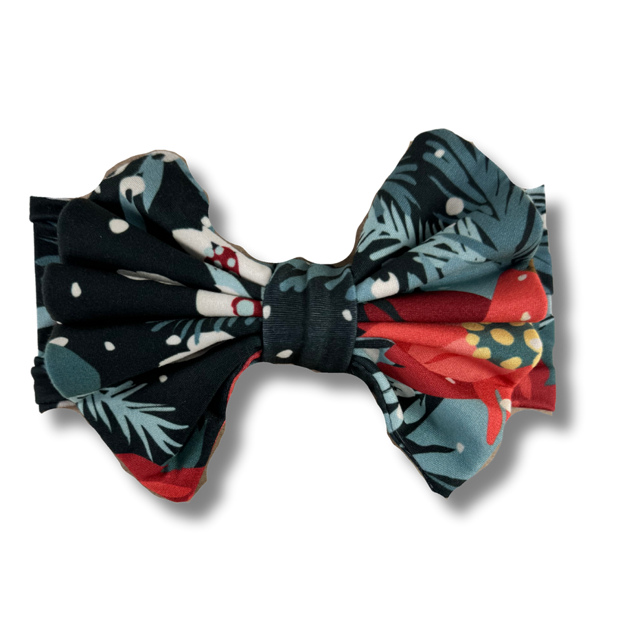 Big Bow Headband - Flor de Nochebuena