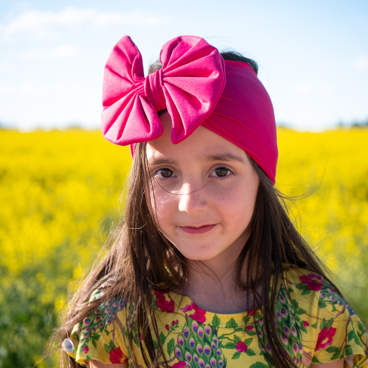 Big Bow Headband - Fuchsia
