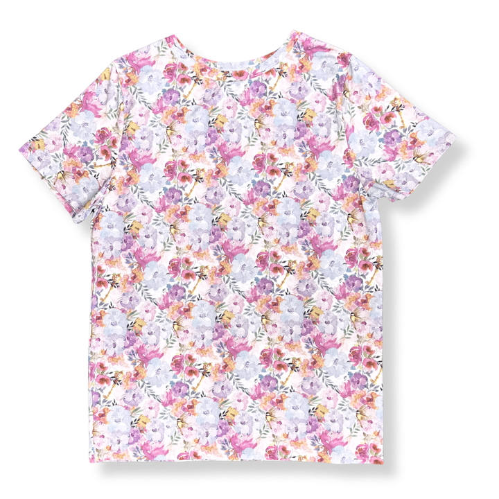 Bamboo Adult Short Sleeve Crew Neck Tee in Gardens