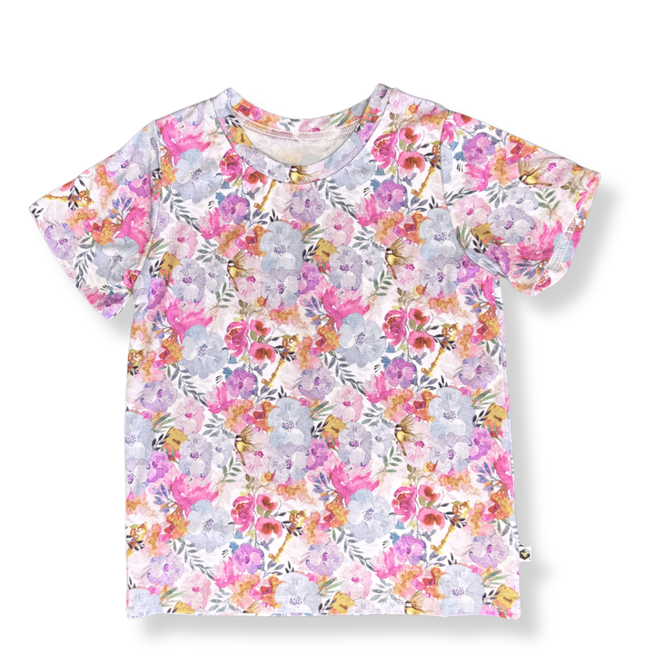 Bamboo Short Sleeve Crew Neck Tee in Gardens