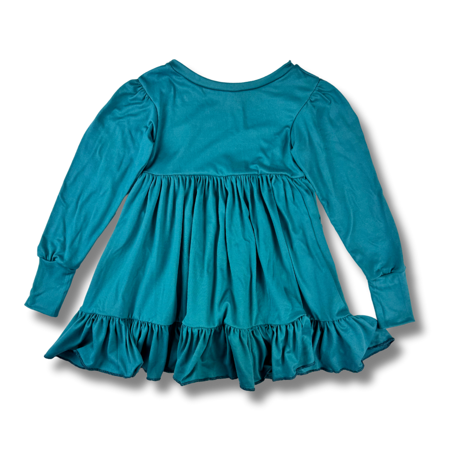 Long Sleeve Twirl Dress - Harbour Blue