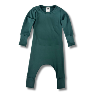 Long Sleeve Romper - Hunter Green