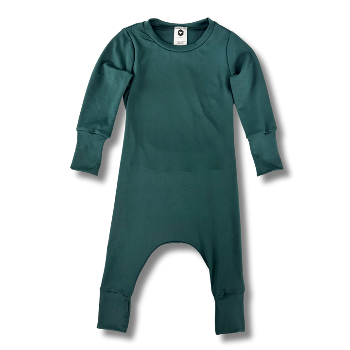 Long Sleeve Romper - Hunter Green