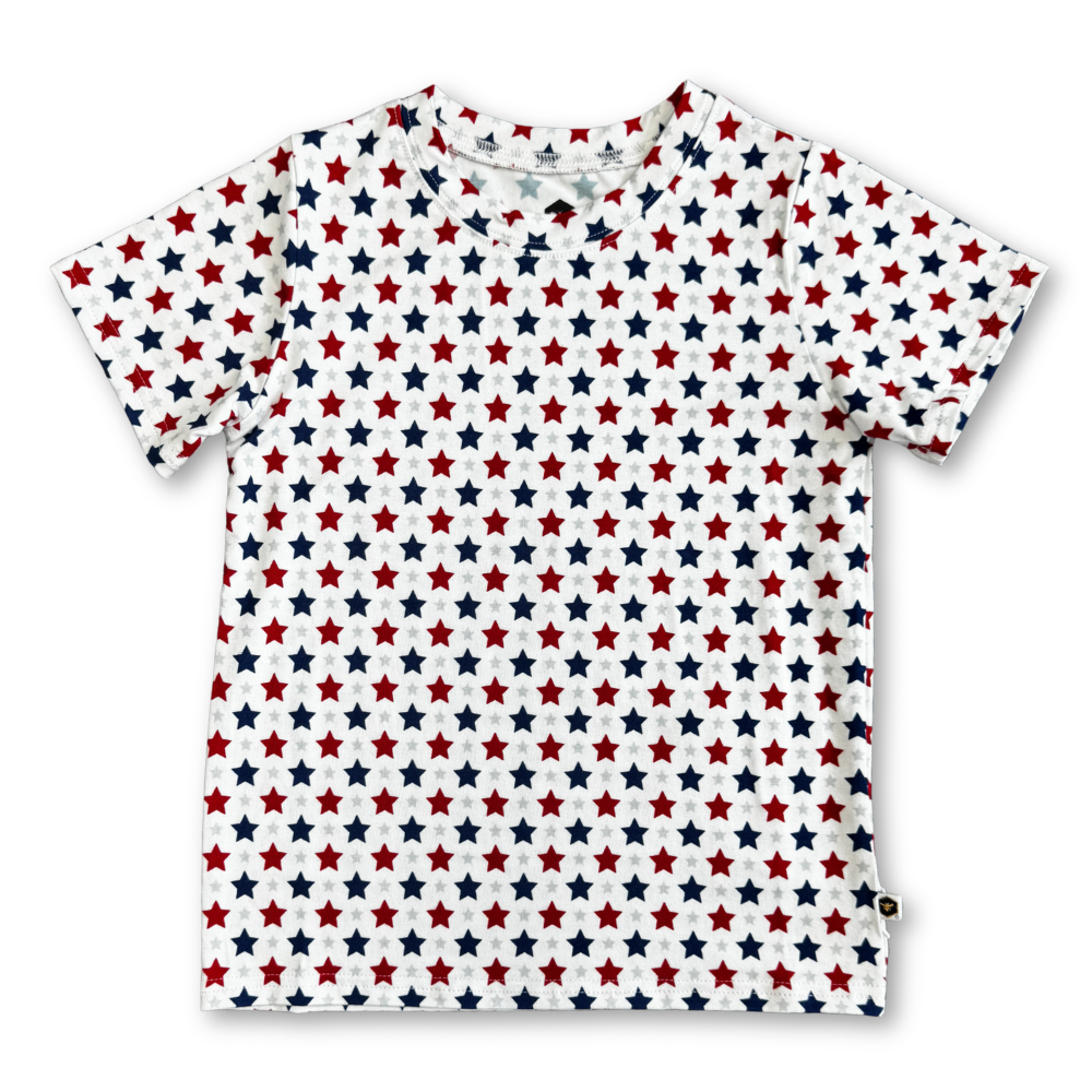 Bamboo Short Sleeve Crew Neck Tee in Independence