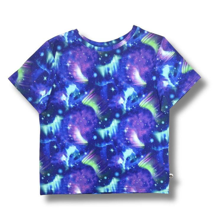 Bamboo Adult Short Sleeve Crew Neck Tee in Ivalo Skies