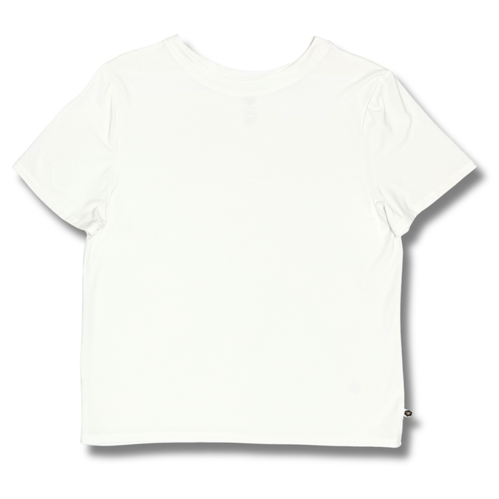 Bamboo Adult Short Sleeve Crew Neck Tee in Ivory
