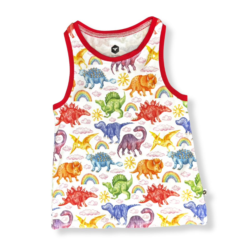 Bamboo Tank Top in Jurassic Joy