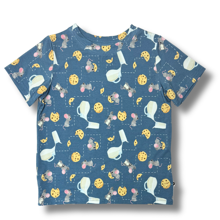Bamboo Short Sleeve Crew Neck Tee in Just One More Cookie