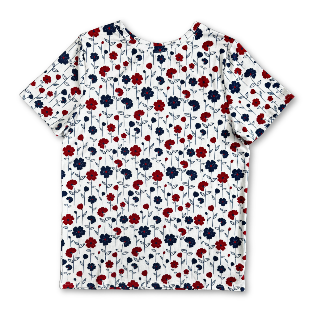Bamboo Adult Short Sleeve Crew Neck Tee in Liberty