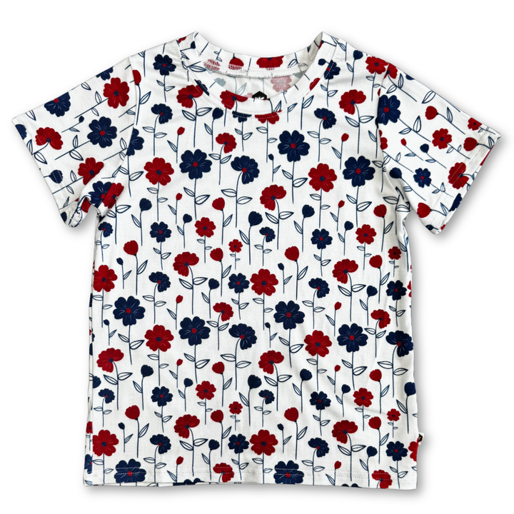 Bamboo Short Sleeve Crew Neck Tee in Liberty