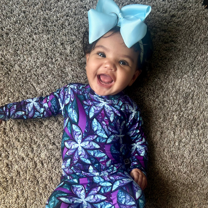 Bamboo Long Sleeve Romper in Light