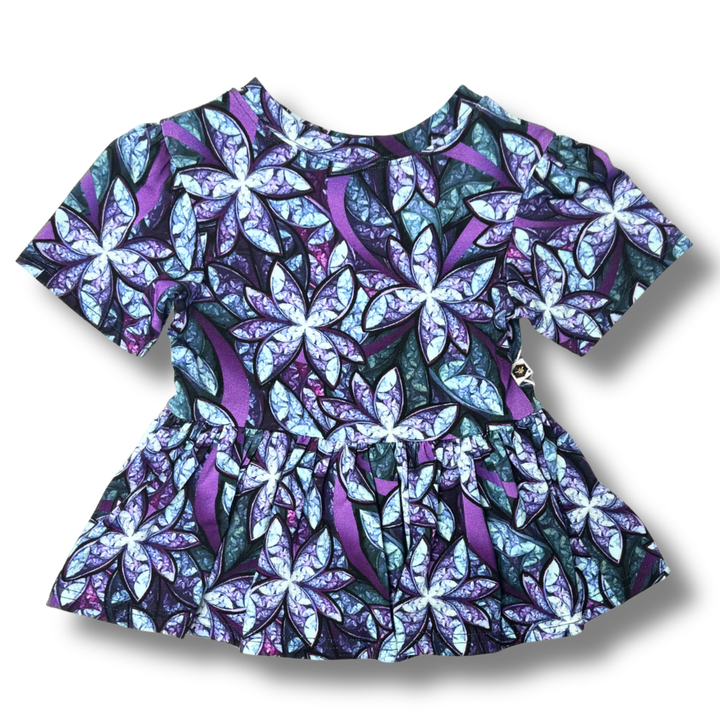 Bamboo Short Sleeve Peplum Top in Light