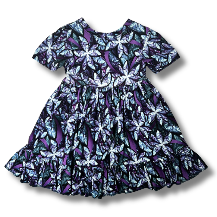 Bamboo Short Sleeve Twirl Dress in Light