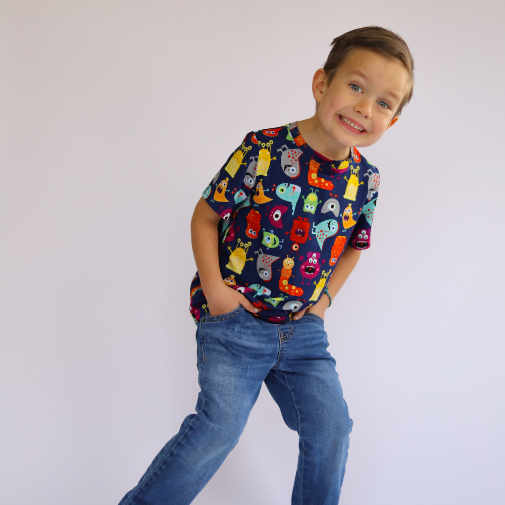 Bamboo Short Sleeve Crew Neck Tee in Monster Mash