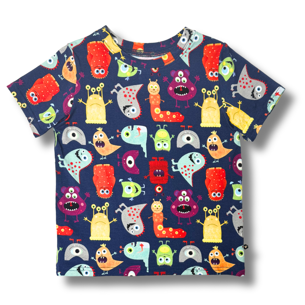 Bamboo Short Sleeve Crew Neck Tee in Monster Mash