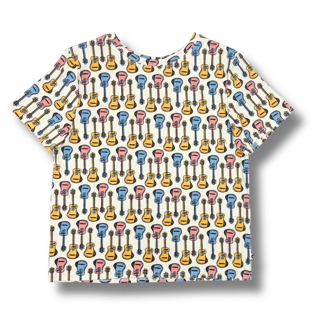 Bamboo Adult Short Sleeve Crew Neck Tee in Music Fest