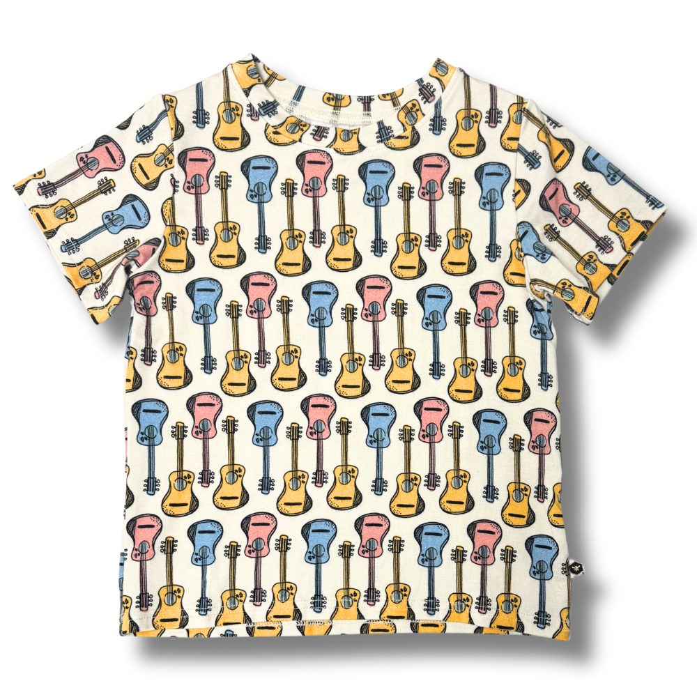 Bamboo Short Sleeve Crew Neck Tee in Music Fest