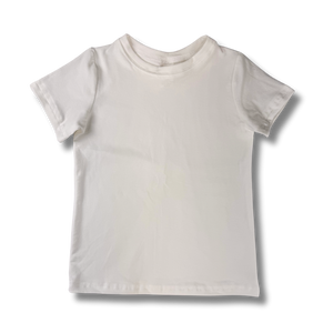 Bamboo Short Sleeve Crew Neck Tee in Ivory