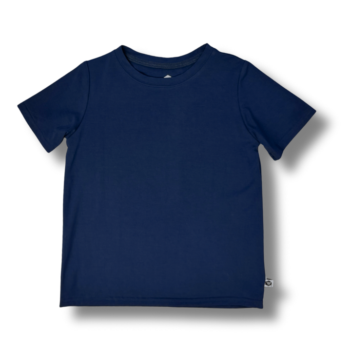Bamboo Short Sleeve Crew Neck Tee in Navy