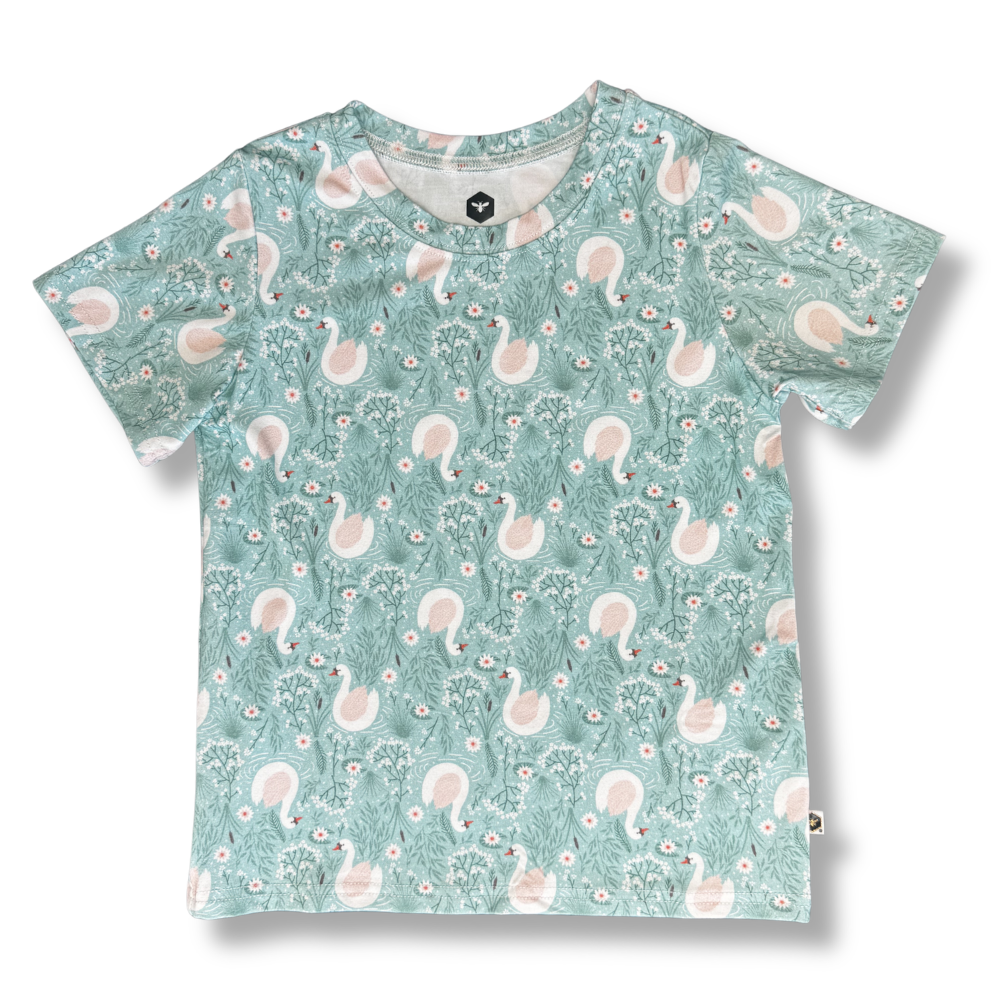 Bamboo Short Sleeve Crew Neck Tee in Odette