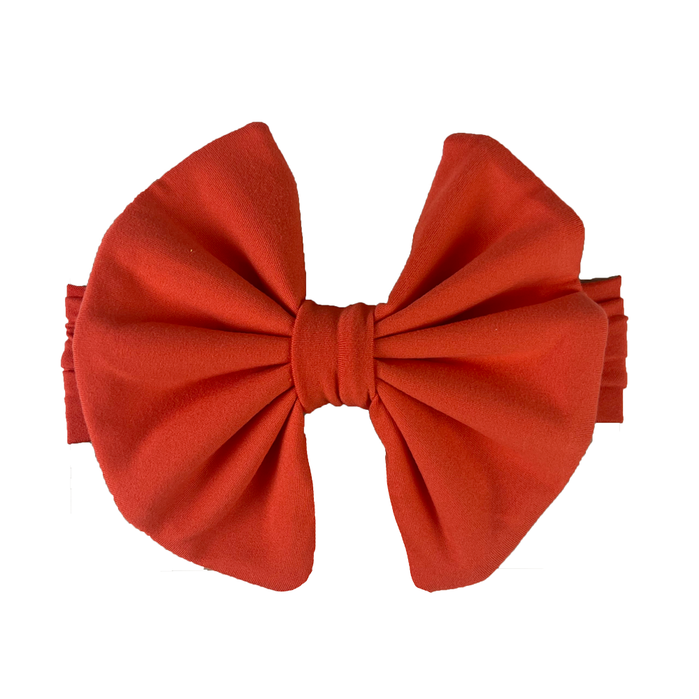 Big Bow Headband - Papaya