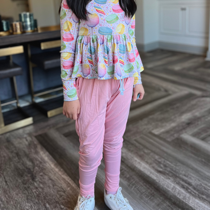 Bamboo Jogger Pants in Pink Lemonade