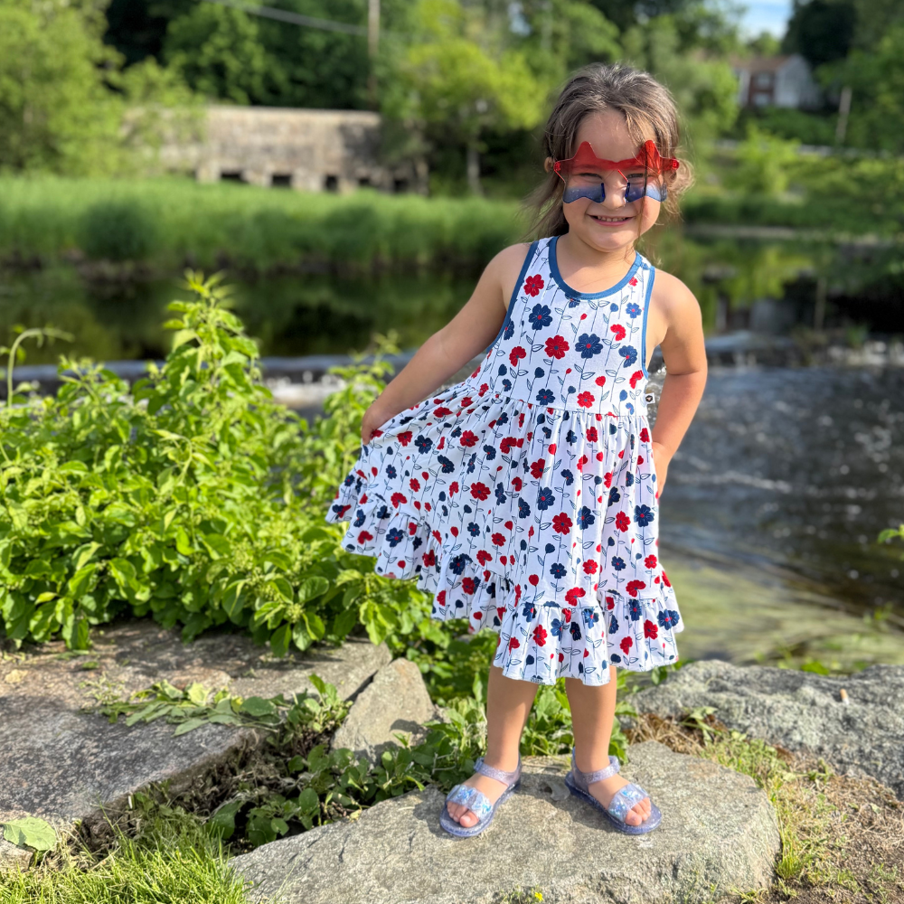 Bamboo Tank Twirl Dress in Liberty