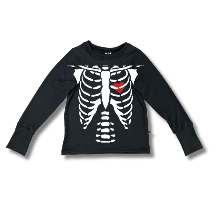 Adult Long Sleeve Graphic T-Shirt - Skeleton (Seconds)