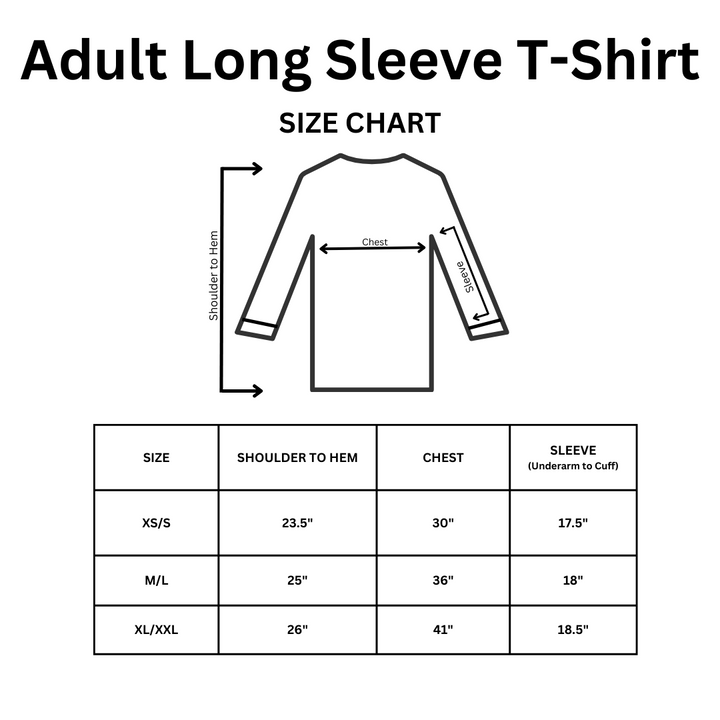 Adult Long Sleeve Graphic T-Shirt - Skeleton (Seconds)