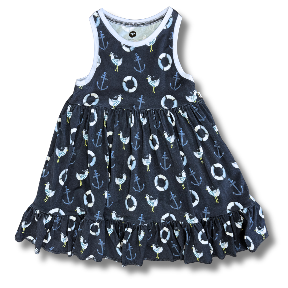 Bamboo Tank Twirl Dress in Seas the Day