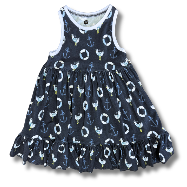 Bamboo Tank Twirl Dress in Seas the Day