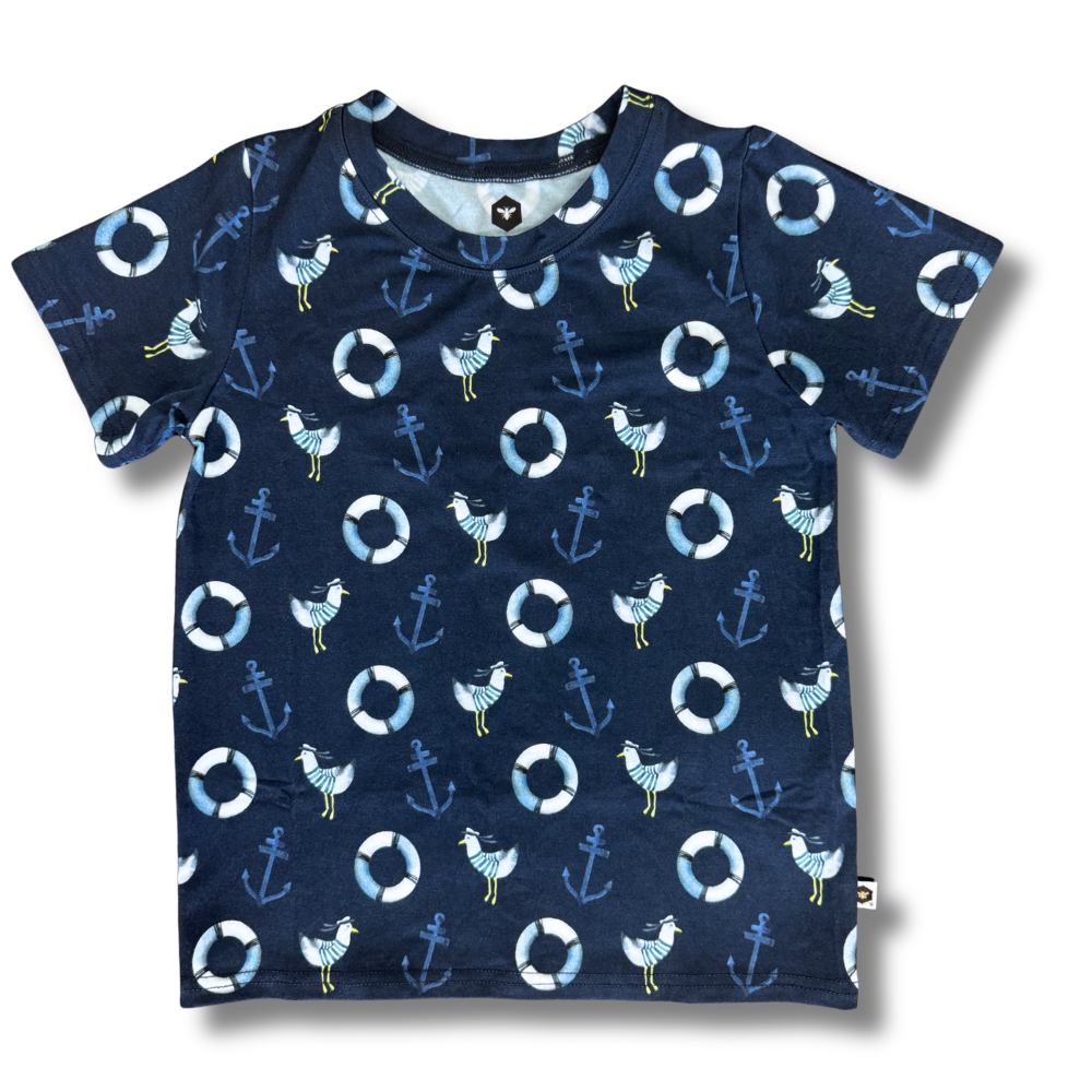 Bamboo Short Sleeve Crew Neck Tee in Seas The Day