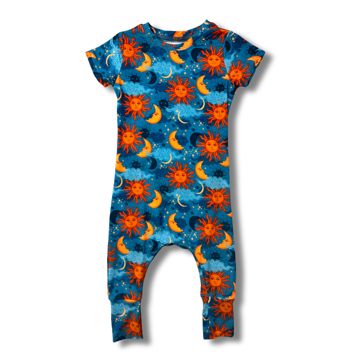Bamboo Short Sleeve Romper in Sol Mates