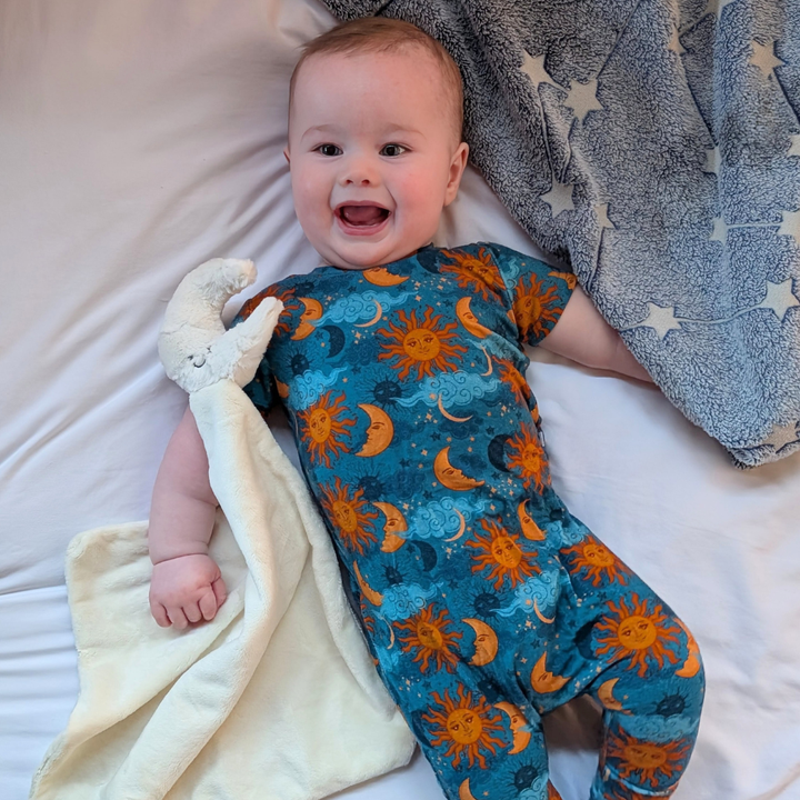 Bamboo Short Sleeve Romper in Sol Mates