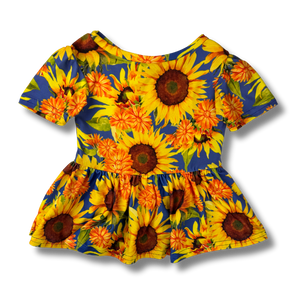 Short Sleeve Peplum Top - Soleil