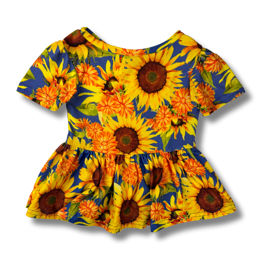 Short Sleeve Peplum Top - Soleil