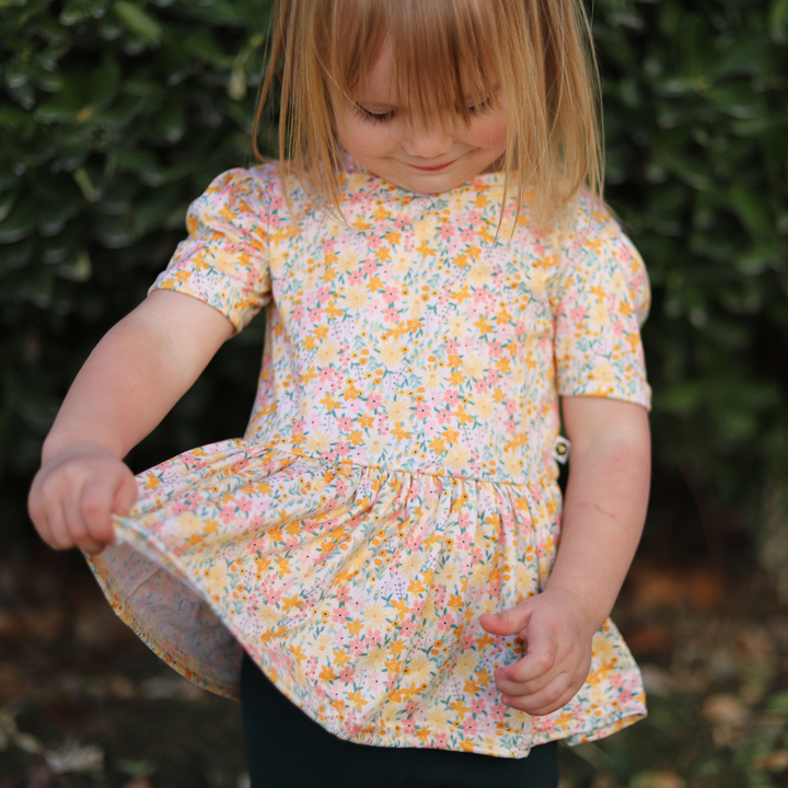 Short Sleeve Peplum Top - Doris