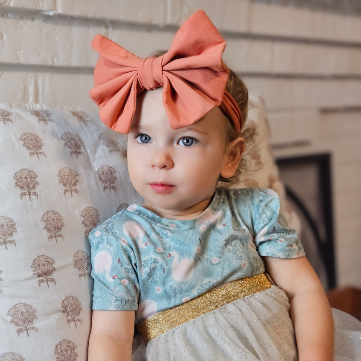 Big Bow Headband - Terracotta