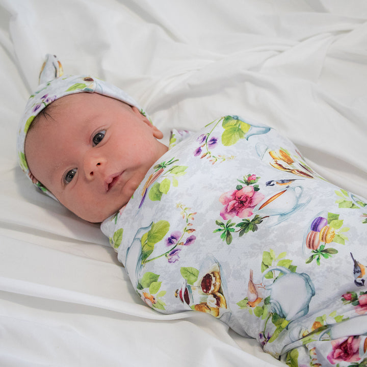 Stretch Swaddle Set -  Tea Party