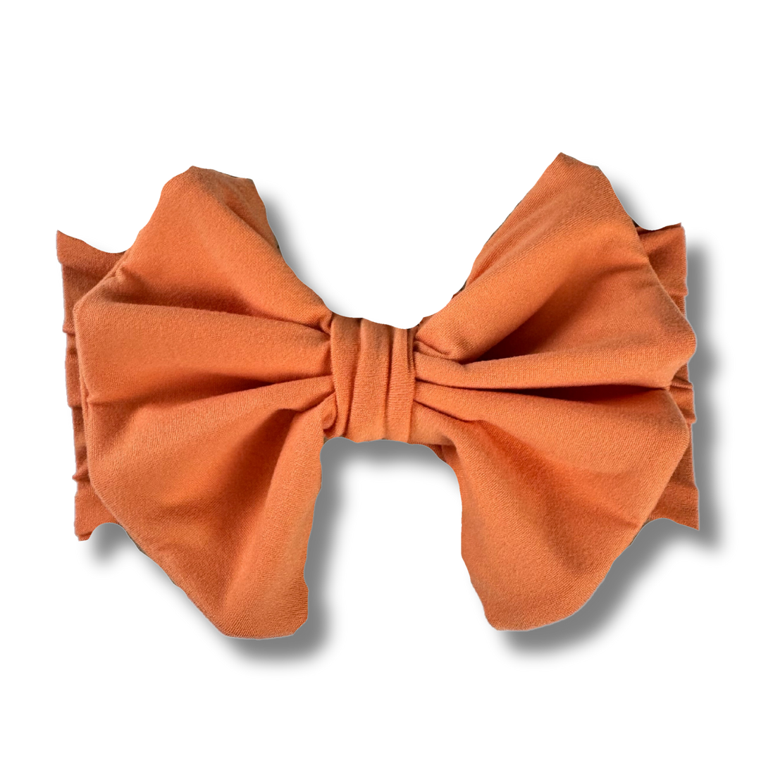 Big Bow Headband - Tangerine