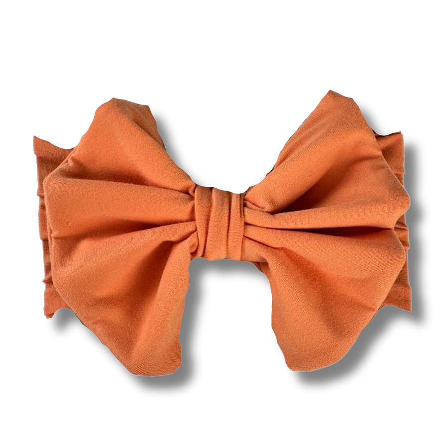 Big Bow Headband - Tangerine