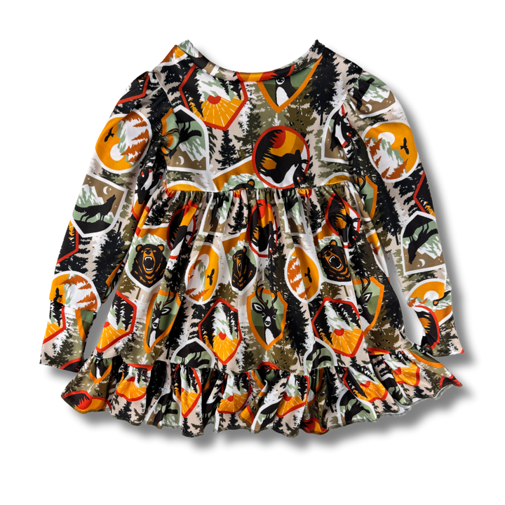 Long Sleeve Twirl Dress - Trail Mix