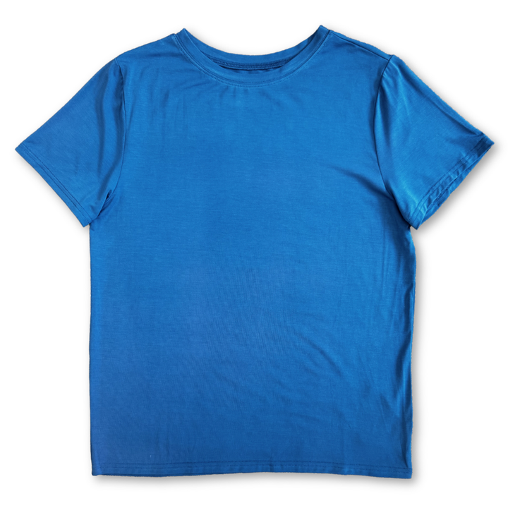 Bamboo Adult Short Sleeve Crew Neck Tee in Twilight Blue