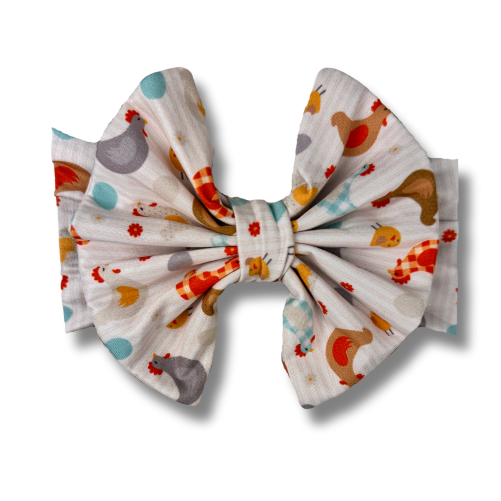 Big Bow Headband - What the Cluck